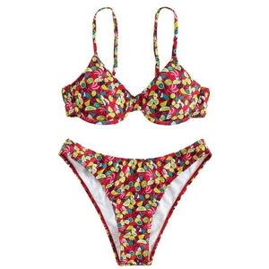 2 Piece Bathing Suit Underwire Push Up Bikini High Cut Swimsuit NWOT